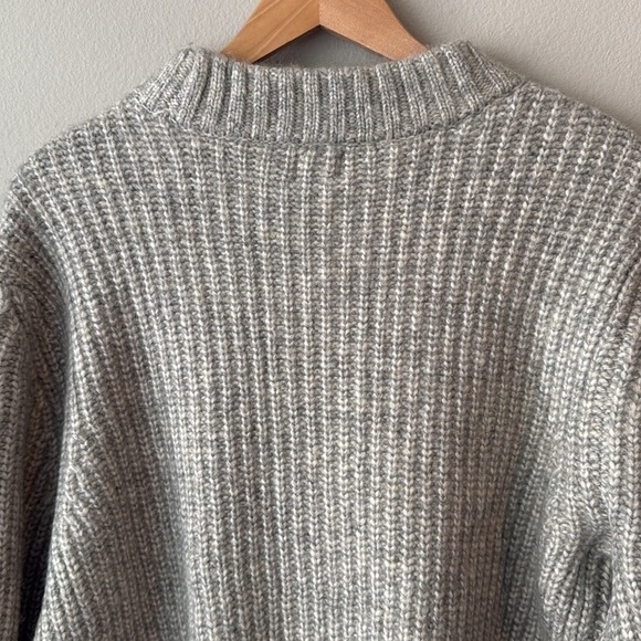 A New Day Cozy Cable Knit Pullover Crewneck Sweater in Heather Gray Size Large - Picture 5 of 8
